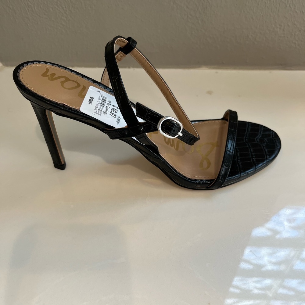 Black strappy heels